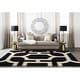 preview thumbnail 1 of 3, Livabliss Intermezzo Transitional Geometric Area Rug Black - 2' x 3'