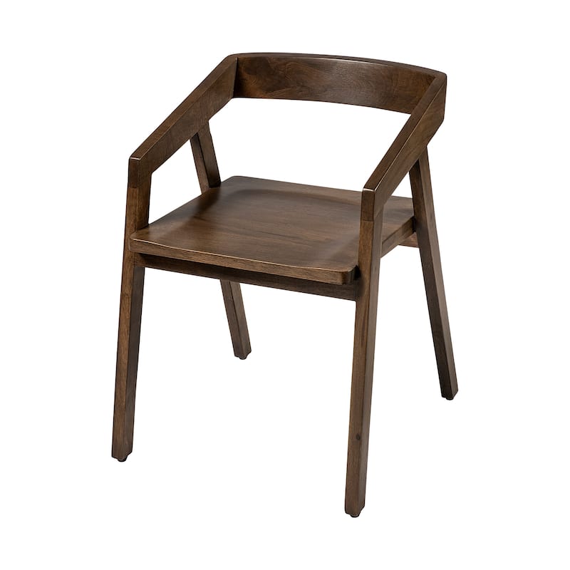 Nicholas I Medium Brown Solid Wood Dining Chair - 20"W x 22"D x 29"H - 20"W x 22"D x 29"H - Medium Brown