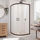 preview thumbnail 32 of 69, DreamLine Prime 38 in. x 38 in. x 74 3/4 in. Sliding Shower Enclosure and Shower Base Kit - 38" x 38" Oil Bronze; Biscuit; Frosted Glass