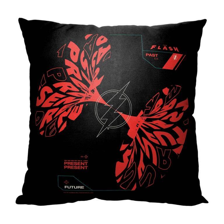 Warner Brothers The Flash Time Warp 18 Inch Throw Pillow