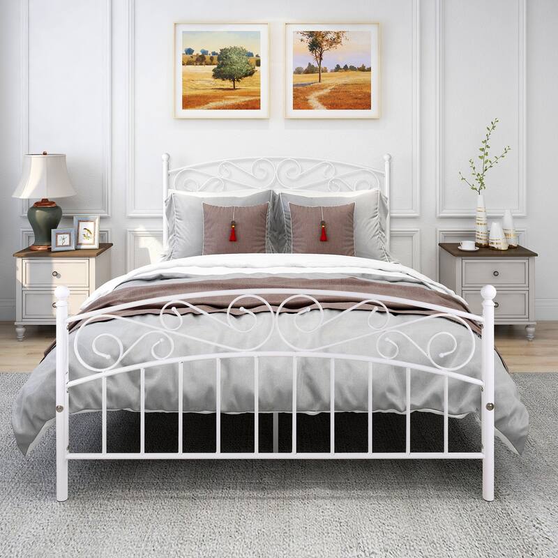 Bed Frame with Headboard and Footboard
