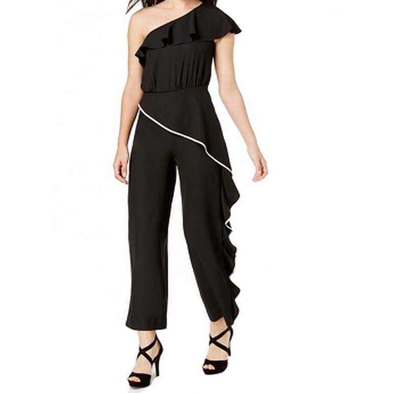 flutter one shoulder jumpsuit