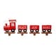 Glitzhome Set of 4 Wooden Metal Christmas Train Stocking Holder - On ...