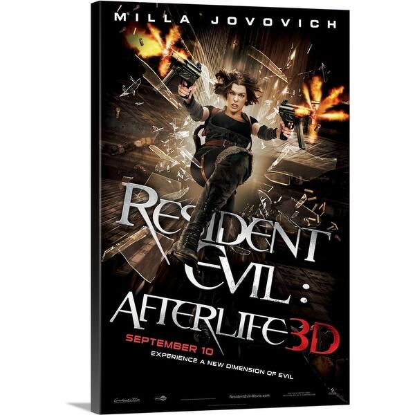 Resident Evil Afterlife 3d Movie Poster Canvas Wall Art Overstock 24130247