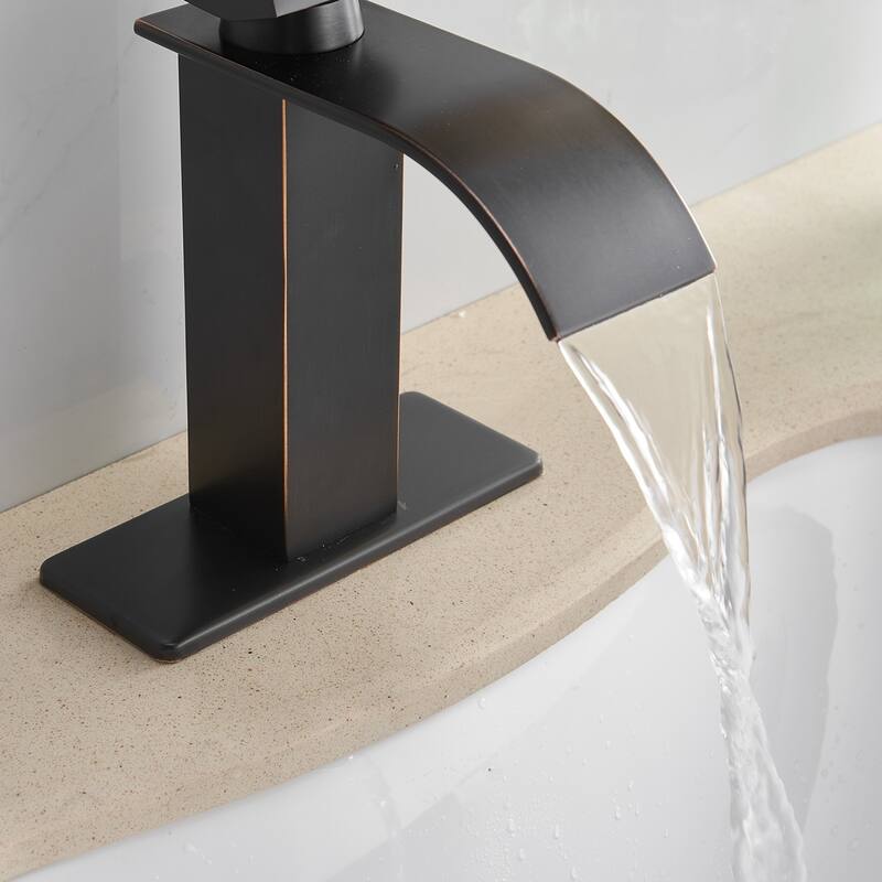 Modern Single-Handle Waterfall Bathroom Faucet