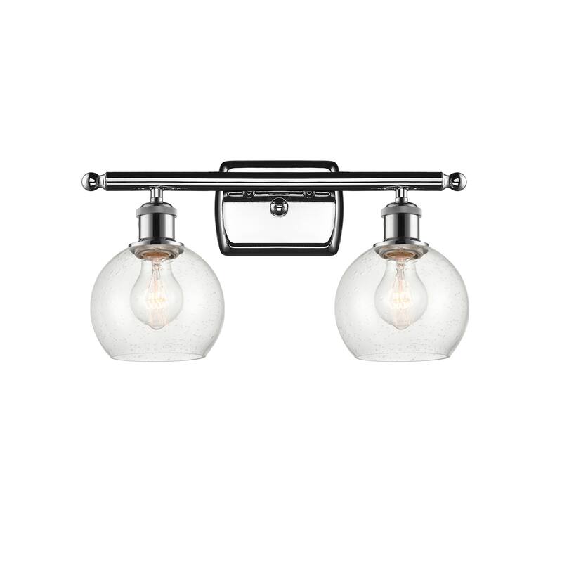 Innovations Lighting 516-2W-9-16 Athens Vanity Athens 2 Light 16" Wide - Polished Chrome / Seedy