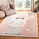 preview thumbnail 16 of 36, SAFAVIEH Carousel Kids Codrina Bunny Rug 3'3" x 5'3" - Pink/Ivory