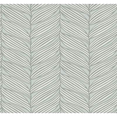 Exeter, Luminous Leaves 26.9' L X 27" W, Wallpaper Roll