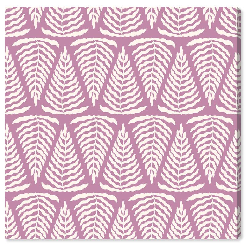Wynwood Studio Canvas Abstract Fern Fairway Purple and Light Purple Modern & Contemporary Wall Art Canvas Print - 30 x 30