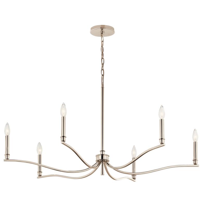 Kichler Lighting Malene Candle Chandelier - 42 - Polished Nickel