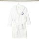 preview thumbnail 37 of 78, Sweet Kids 100% Polyester SUPER PLUSH Double Brushed Hooded Bathrobe with Purple Script Monogram