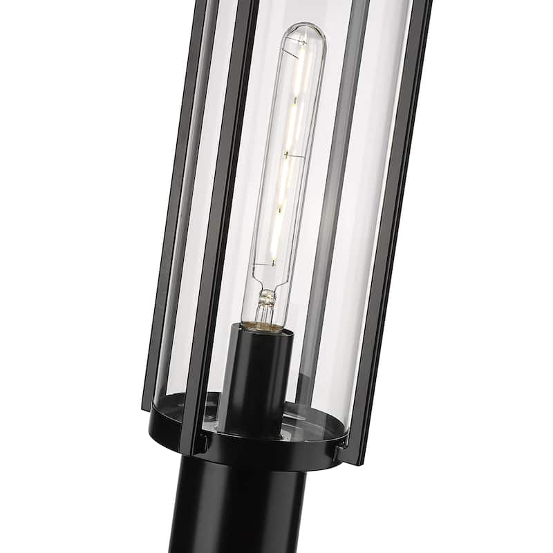 Millennium Lighting Russell 1 Light Outdoor Post Lantern in Powder Coat Black