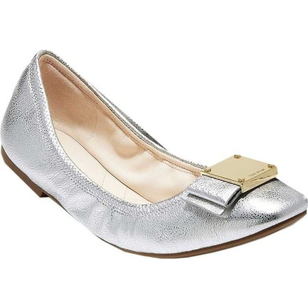 cole haan silver flats