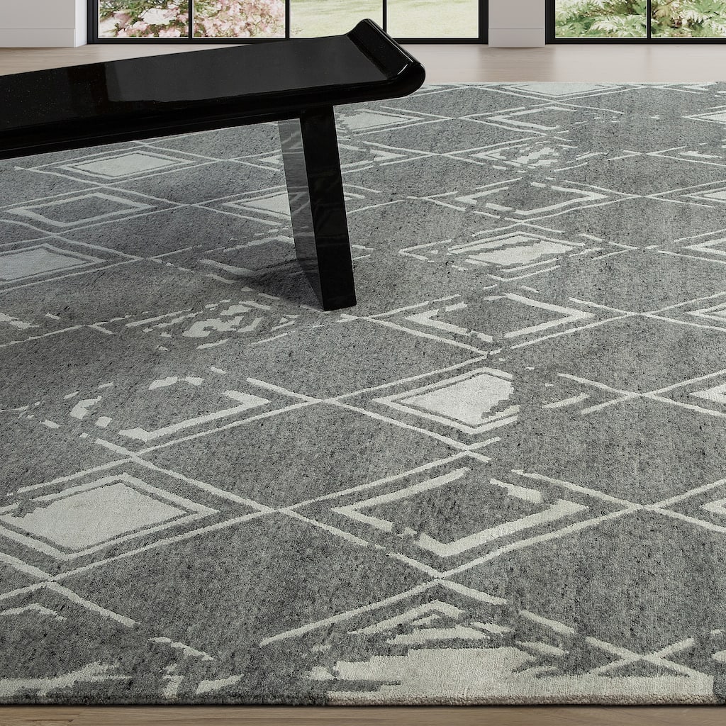 Ben Soleimani Borrado New Zealand Wool and Viscose Hand-Knotted Rug