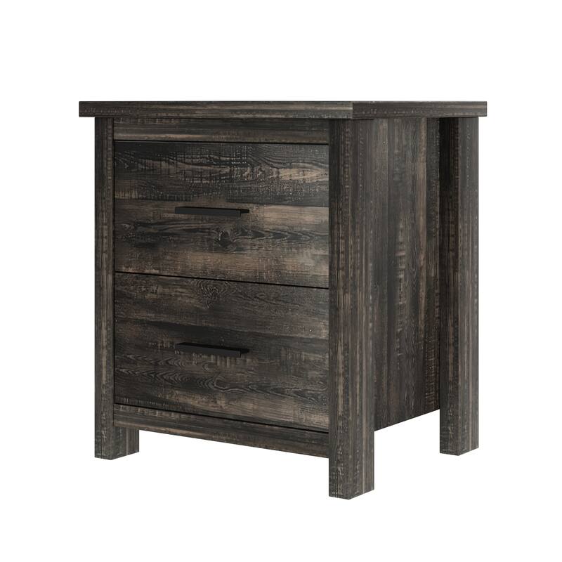 4-Pieces Bedroom Sets Queen Size Platform Bed Low-Profile Bed Frame with 2 Nightstand and 1 Dresser, USB Port, Storage Headboard