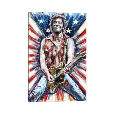 iCanvas "Bruce Springsteen "Born In The Usa"" by Rockchromatic Canvas Print