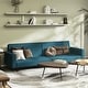 preview thumbnail 24 of 25, vidaXL 2-Seater Sofa Bed Velvet 86.6" x 33.3" x 27.2" - Blue
