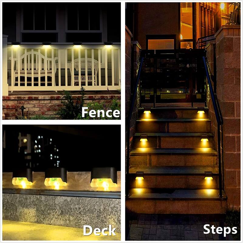 4Pack Solar Deck Waterproof Lights - Warm White