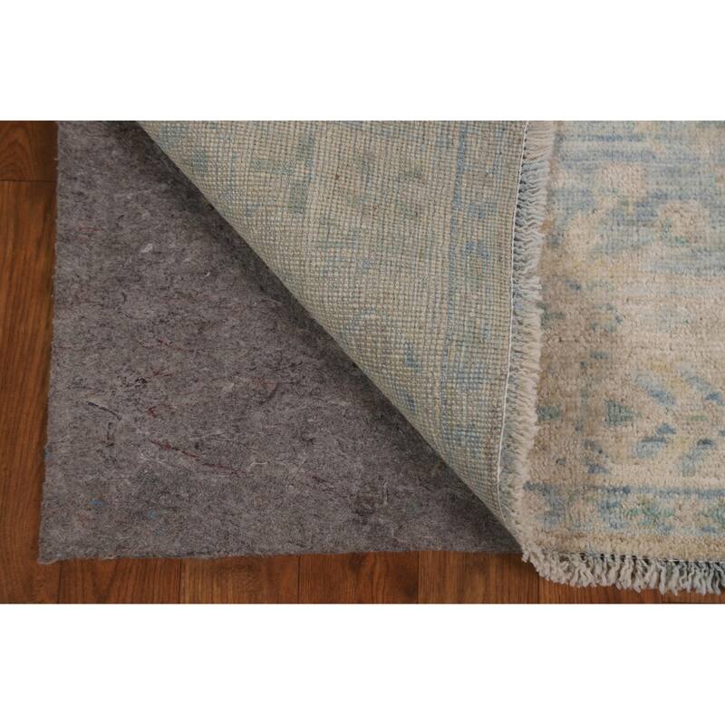 Vegetable Dye Oushak Turkish Oriental Area Rug Handmade Wool Carpet - 3'11" x 4'11"