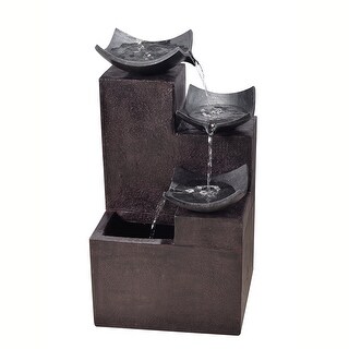 Outdoor Modern Tiered Zen Garden Fountain