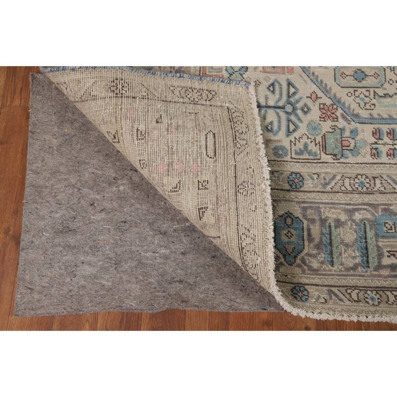 Geometric Tabriz Persian Vintage Area Rug Handmade Wool Carpet - 6'6"x 9'10"