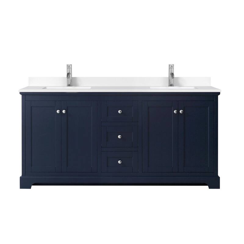 Wyndham Collection Avery 72" Free Standing Double Basin Vanity Set