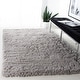 preview thumbnail 16 of 18, SAFAVIEH Polar Shag Bibi Glam Solid 3-inch Extra Thick Rug - Silver - 5'1" Square