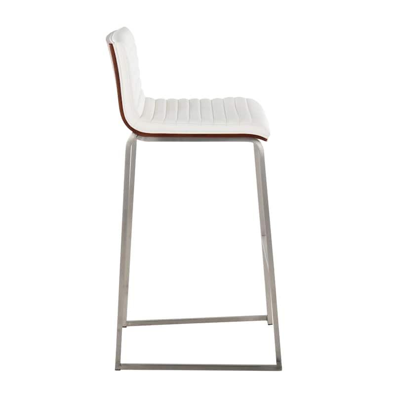 Silver Orchid Magda 30" Fixed-Height Upholstered Bar Stool (Set of 2)