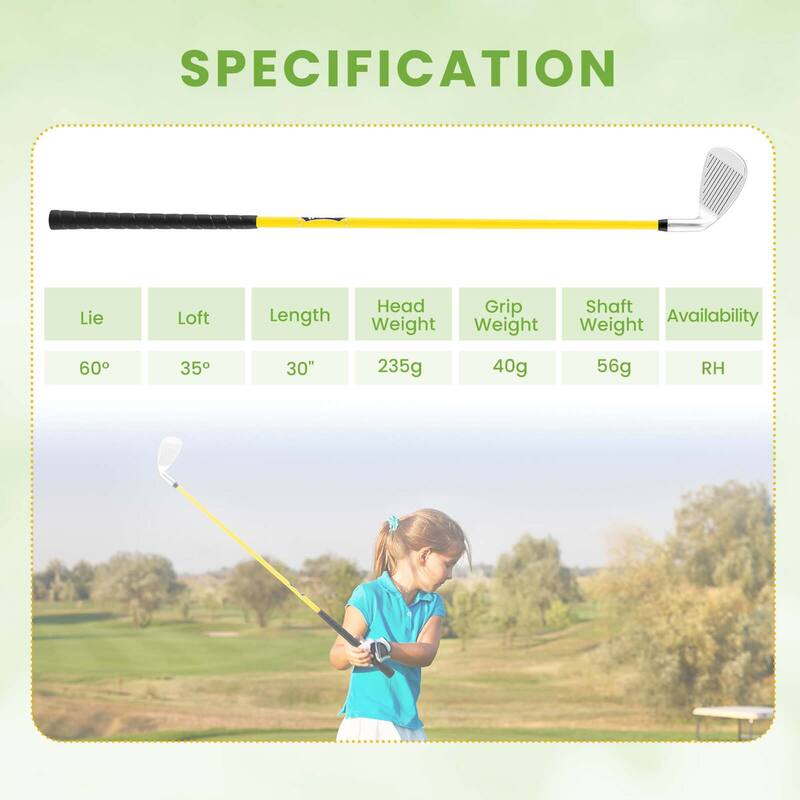 Ultimate Junior #7 Iron for Kids with Fiberglass Shaft & Headcover - See Details
