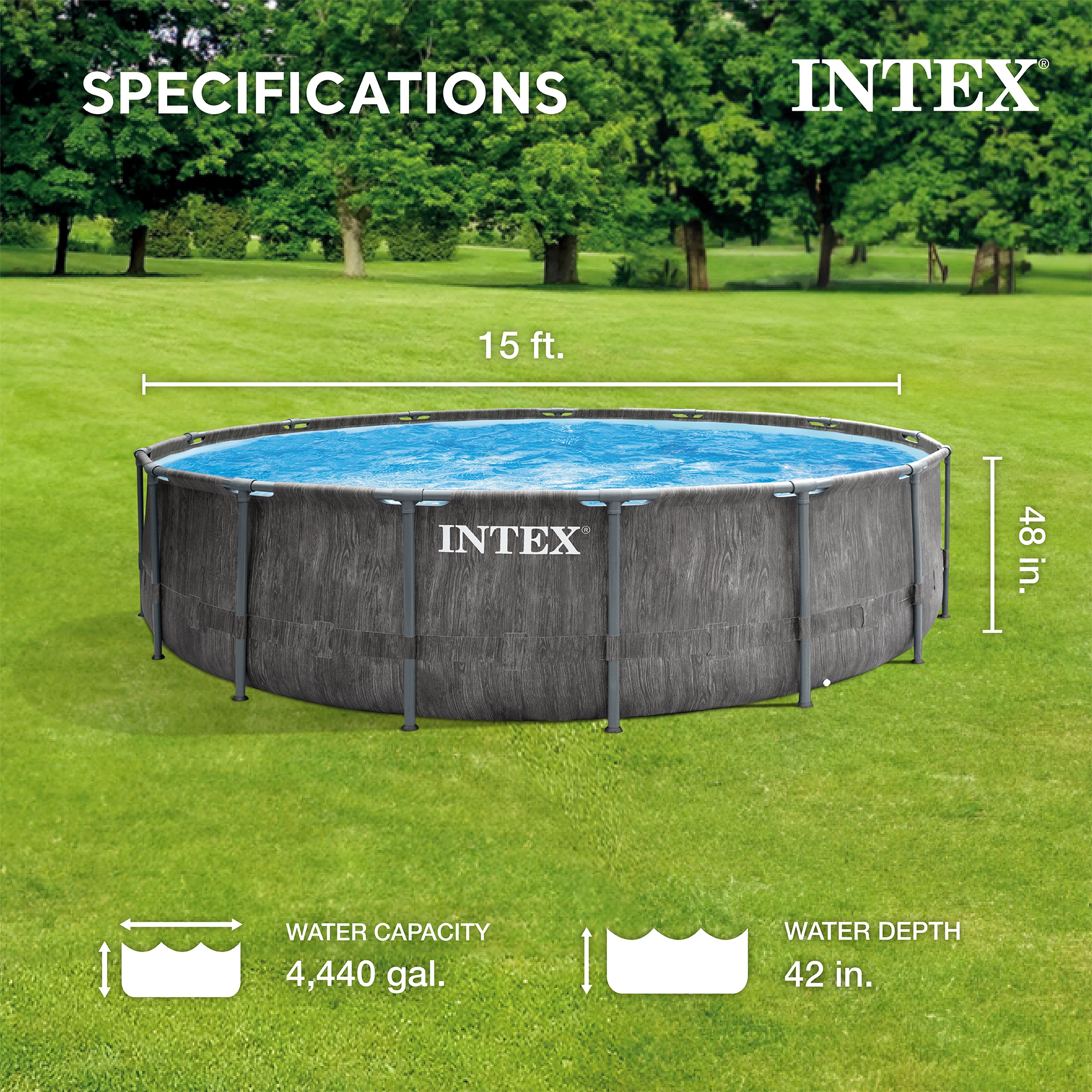 Intex Greywood Prism Frame 15'x48