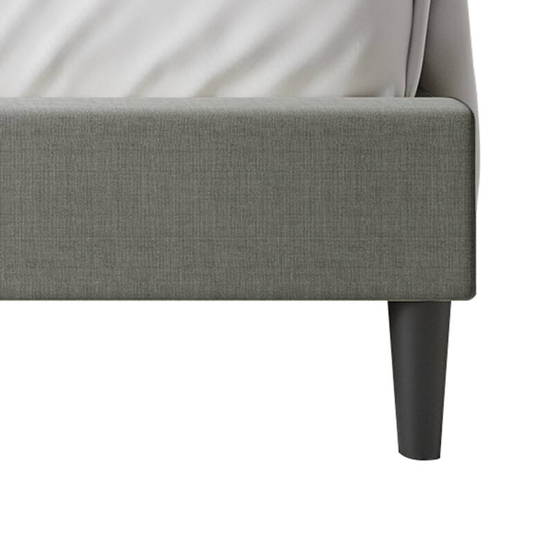 CraftPorch Classic Diamond Button Tufted Upholstered Platform Bed