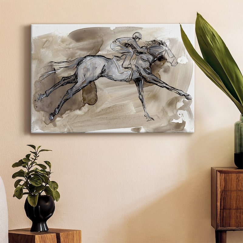 Off to the Races I Premium Gallery Wrapped Canvas - Ready to Hang