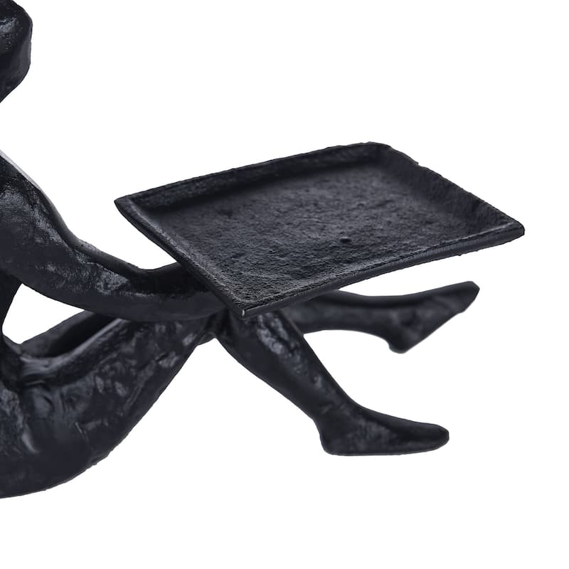 Dann Foley - Figural Sculpture with Tray - Black Cast Aluminum