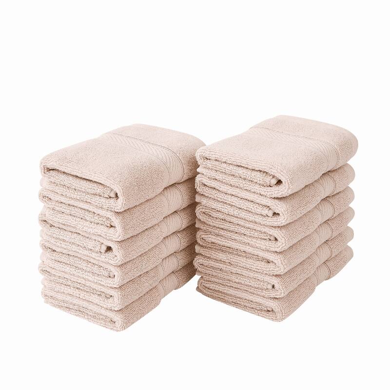 Royal Velvet Regal Plush Towel Collection - 12 Wash Cloths - Blush
