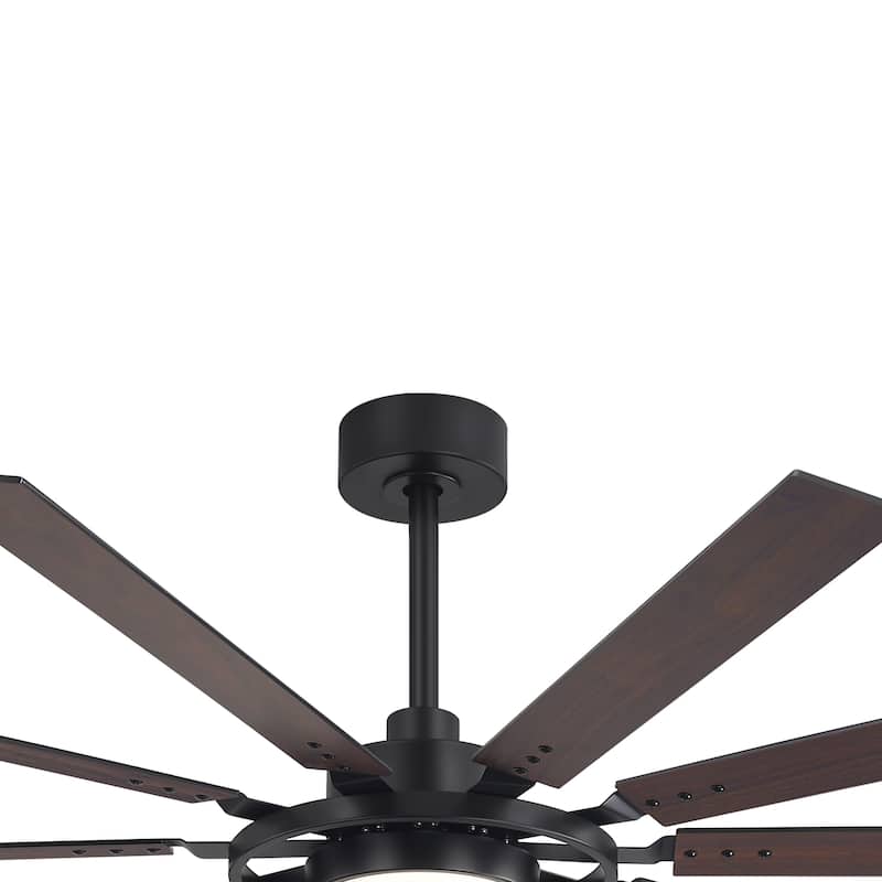 80/72/52/42-IN LED Ceiling Fan with Light Kit and Remote(5/10/12-Blade)