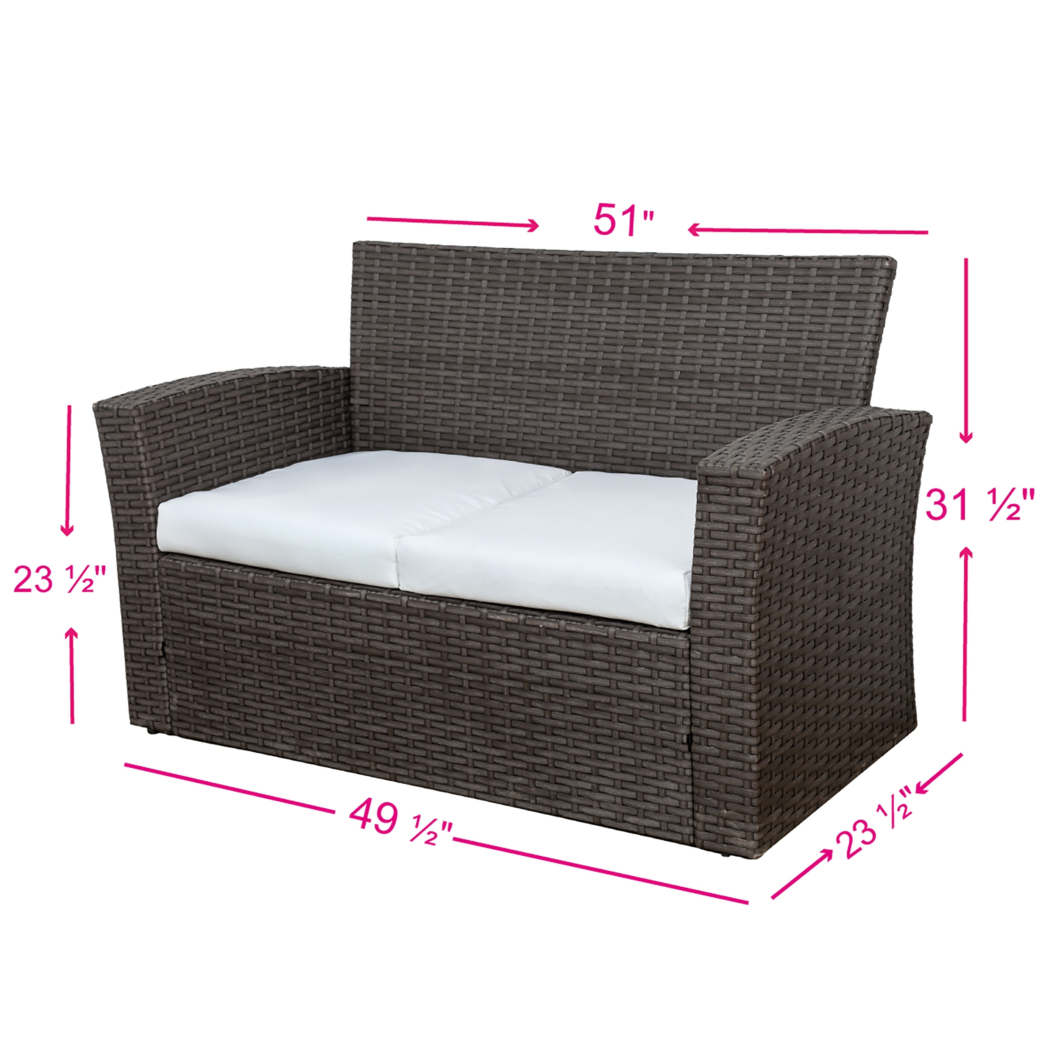 Grandview Outdoor 4-piece Brown Patio Conversation Set with - Picture 9 of 25