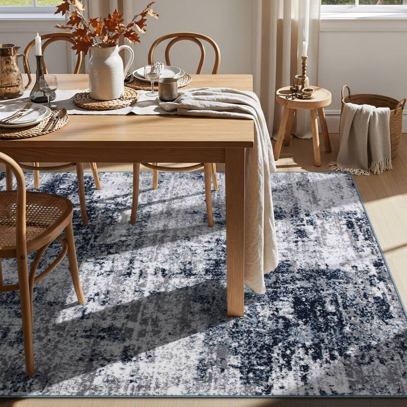 World Rug Gallery Distressed Abstract Area Rug