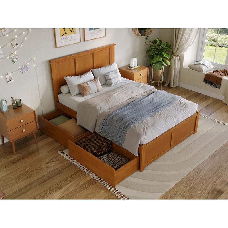 Madison Platform Bed with Footboard and Storage Drawers