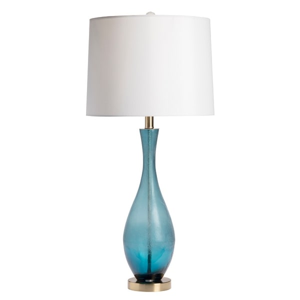 Jasmin Turquoise Glass 31"H Table Lamp - 31"H x 15"Rnd