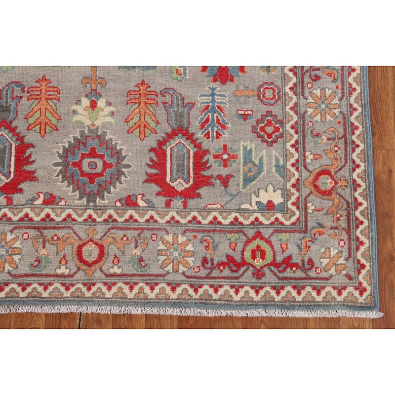Floral Kazak Area Rug Handmade Oriental Wool Carpet - 5'0" x 6'8"