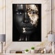 preview thumbnail 8 of 9, Designart "Portrait of A African American Girl with Gold Makeup" Modern Framed Canvas Wall Art Print 12 In. Wide x 20 In. High - Black