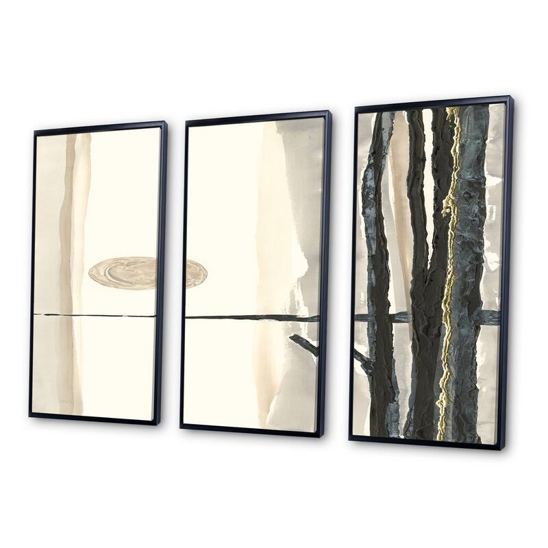 Designart "Forest Silhouette I" Modern & Contemporary Framed Art Set of