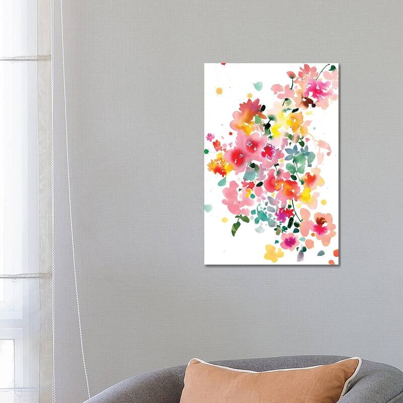 iCanvas "Floral Bustle" by CreativeIngrid Canvas Print - 26x18x1.5