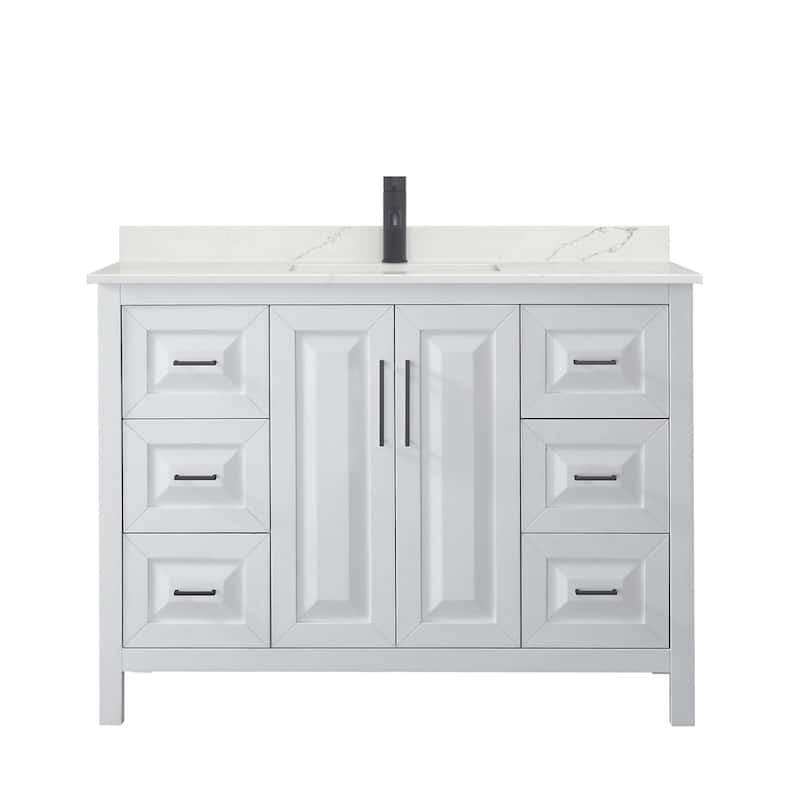 Wyndham Collection WCV252548S-QTZ-UNSMXX Daria 48" Free Standing
