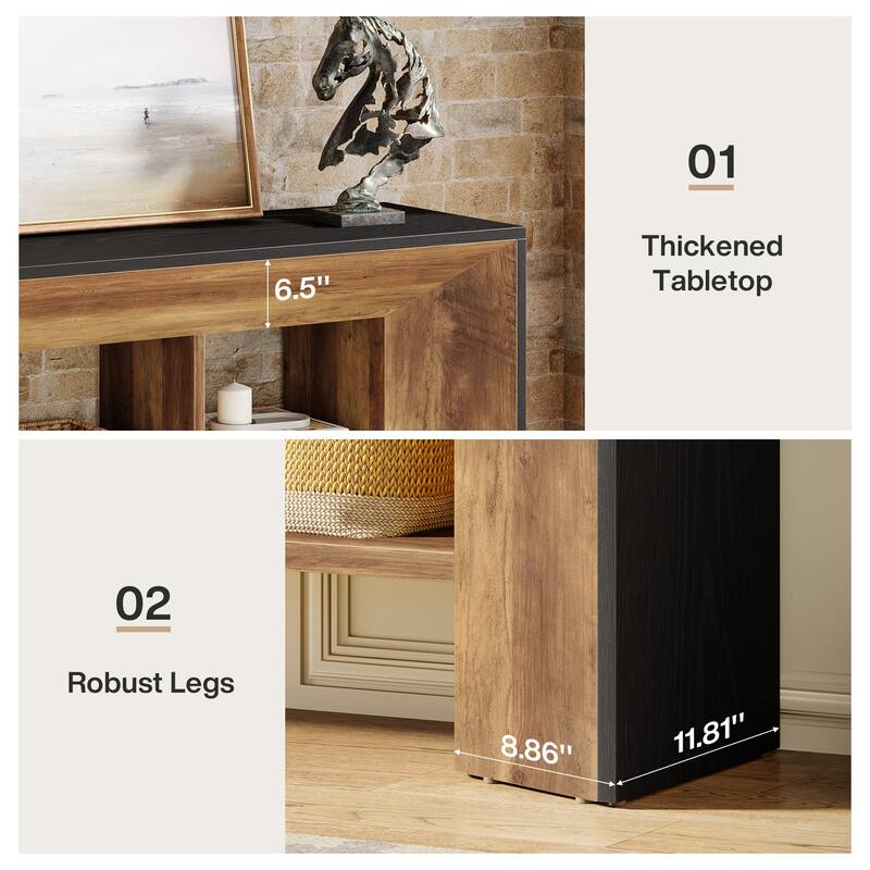  TV Stand with 3 Cubes Storage Organizer