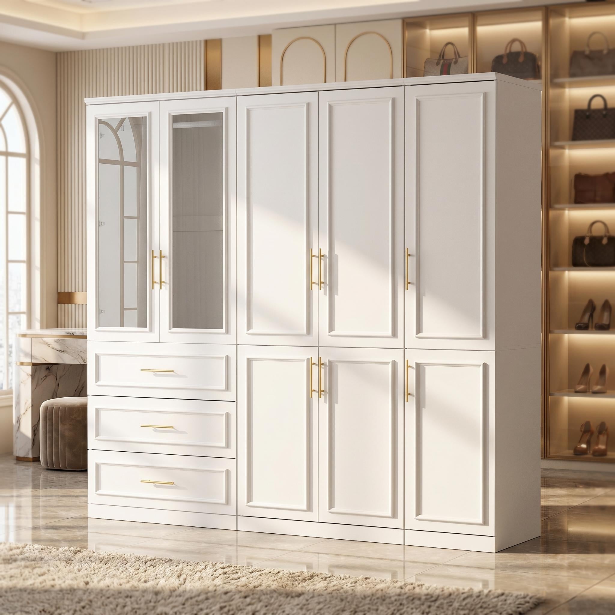 dresser closets Solid Wood Closet Organizer with 6 Drawers Shaker Storage Tower Sizes SMALL CLOSET CUSTOM BUILD -