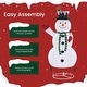 preview thumbnail 7 of 12, 5ft Outdoor Lighted Pop-Up Snowman, Large Outdoor Christmas Decorations w/ 200 LED Lights, Hat, Scarf, Multicolored Lights