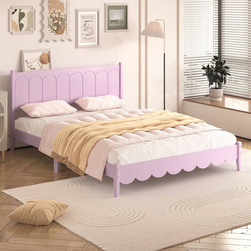Vintage Style Platform Bed Frame