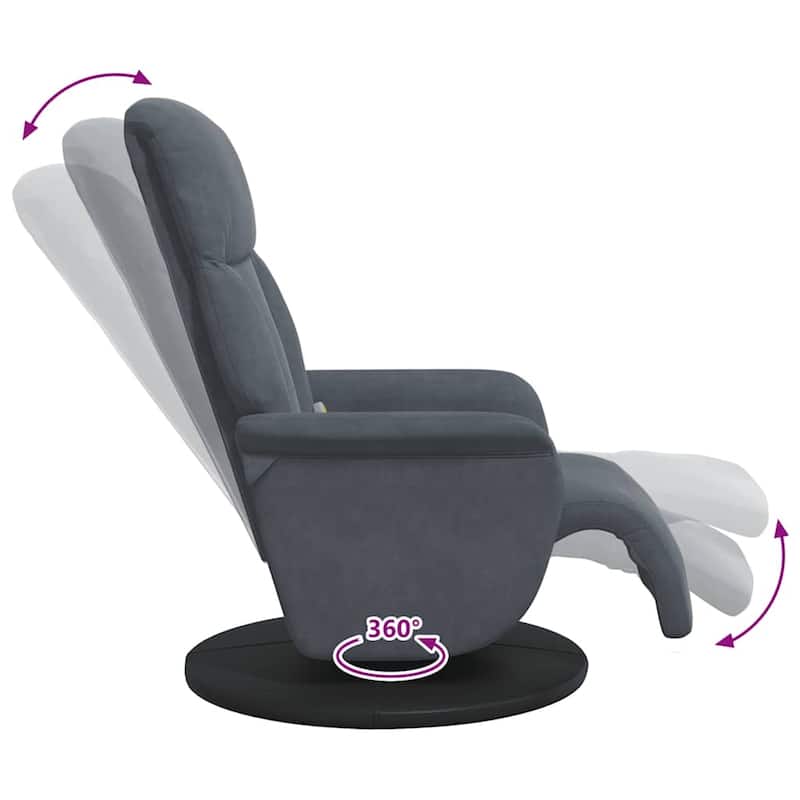 vidaXL Massage Recliner Chair Dark Grey