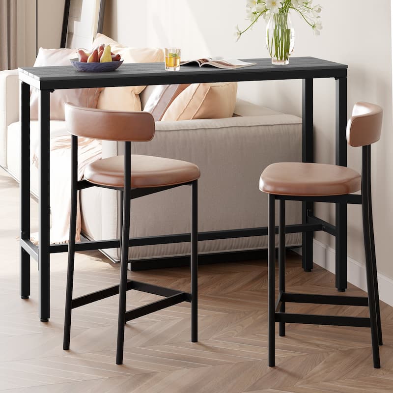 Crestlive Products Patio Outdoor Bar Table Rectangle Pub Table